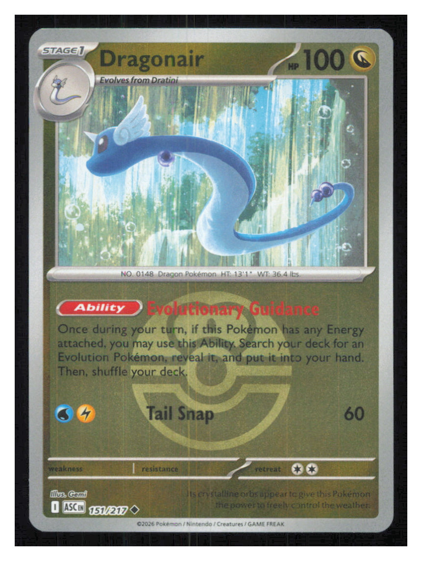 🎴 Dragonair (Love Ball) 151/217 Uncommon Reverse Holo Ascended Heroes NM