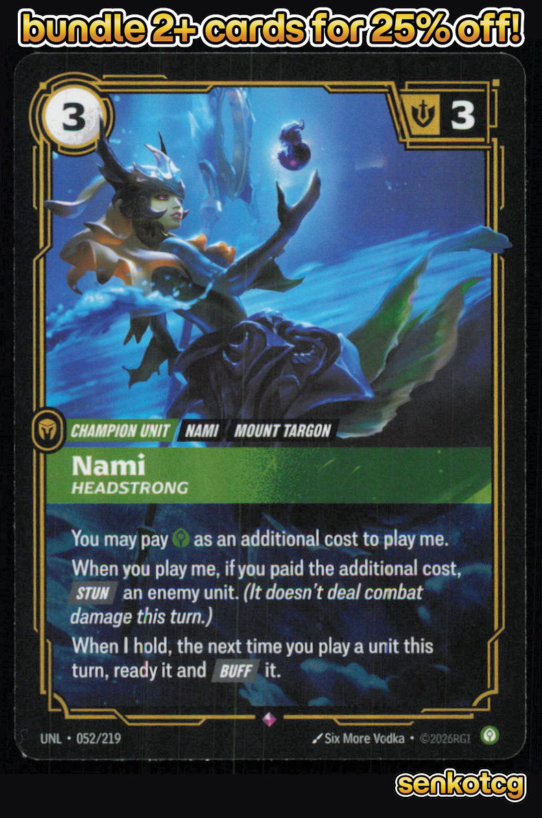 🎴 Nami - Headstrong 052/219 Rare Foil Unleashed NM