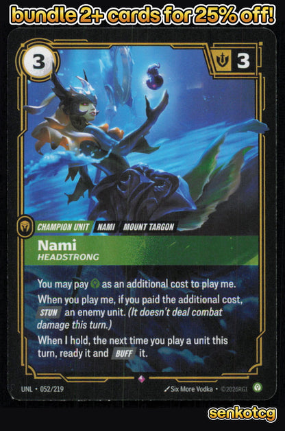 🎴 Nami - Headstrong 052/219 Rare Foil Unleashed NM