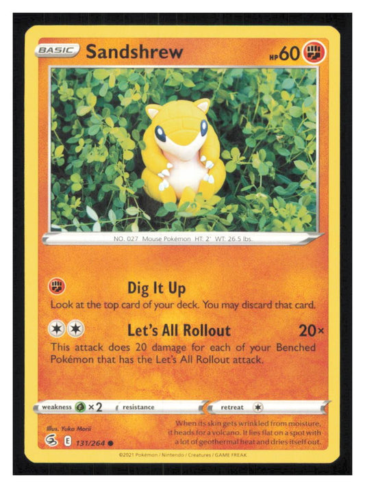 🎴 Sandshrew 131/264 Common Fusion Strike NM