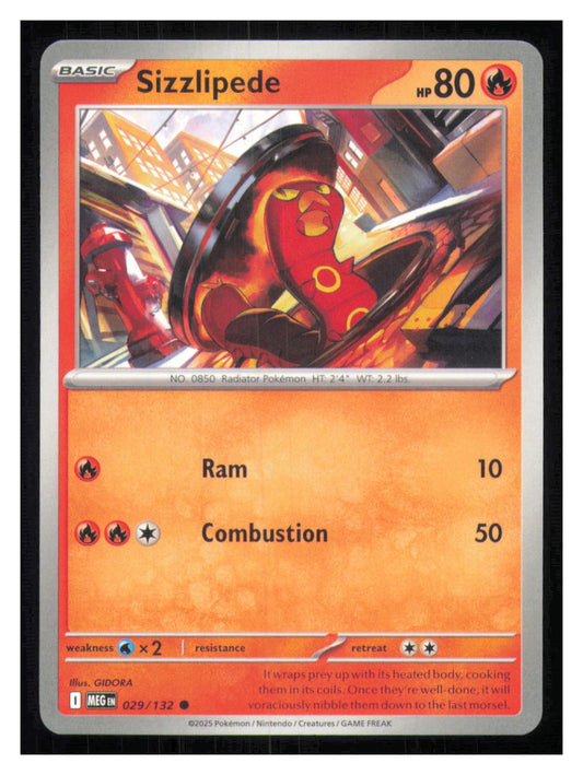 🎴 Sizzlipede 029/132 Common Mega Evolution NM