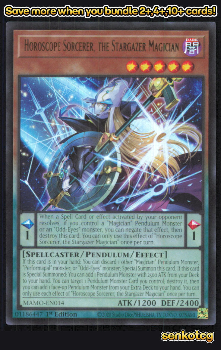🎴 Horoscope Sorcerer, the Stargazer Magician MAMO-EN014 Ultra Rare