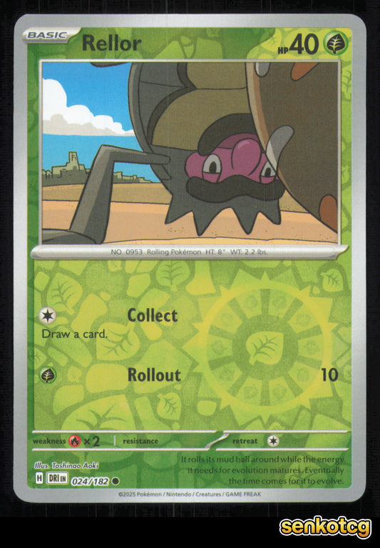🎴 Rellor 024/182 Reverse Holo Destined Rivals NM 🎨 Aoki