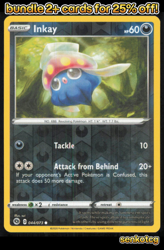 🎴 Inkay 044/073 Common Reverse Holo Champion's Path NM