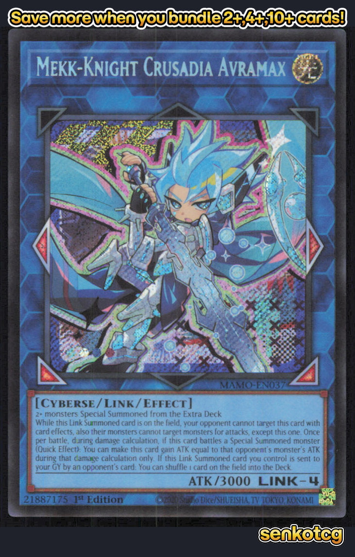 🎴 Mekk-Knight Crusadia Avramax (Secret Rare) MAMO-EN037 Secret Rare