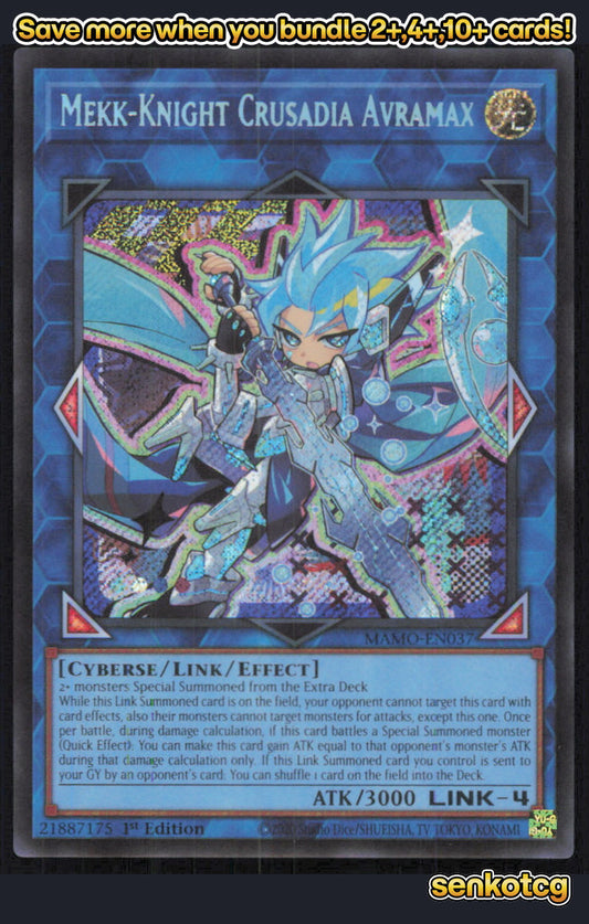 🎴 Mekk-Knight Crusadia Avramax (Secret Rare) MAMO-EN037 Secret Rare