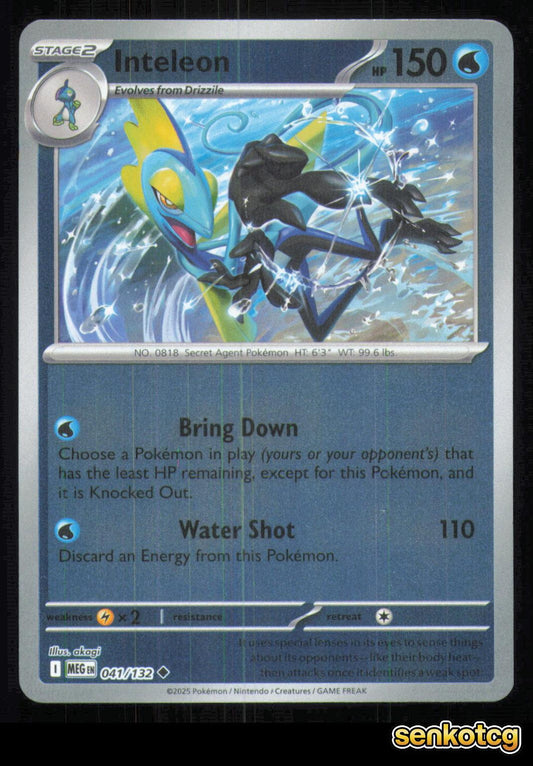 🎴 Inteleon 041/132 Uncommon Reverse Holo Mega Evolution NM