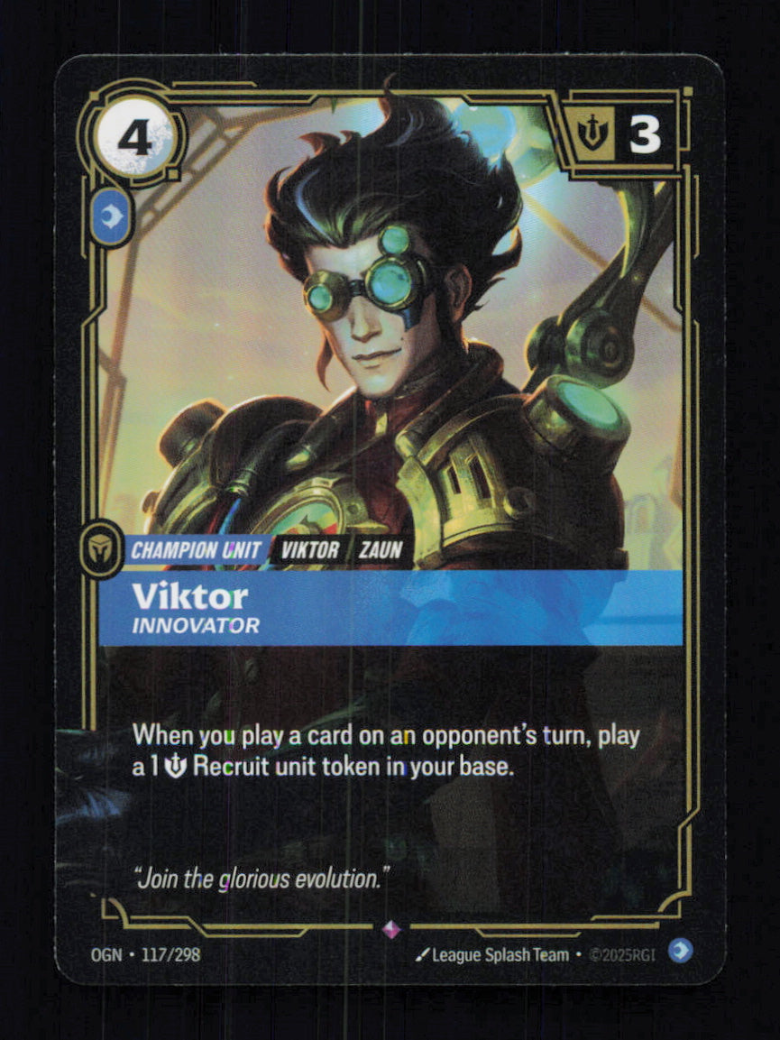 🎴 Viktor Innovator 117/298 Rare Foil OGN Origins NM