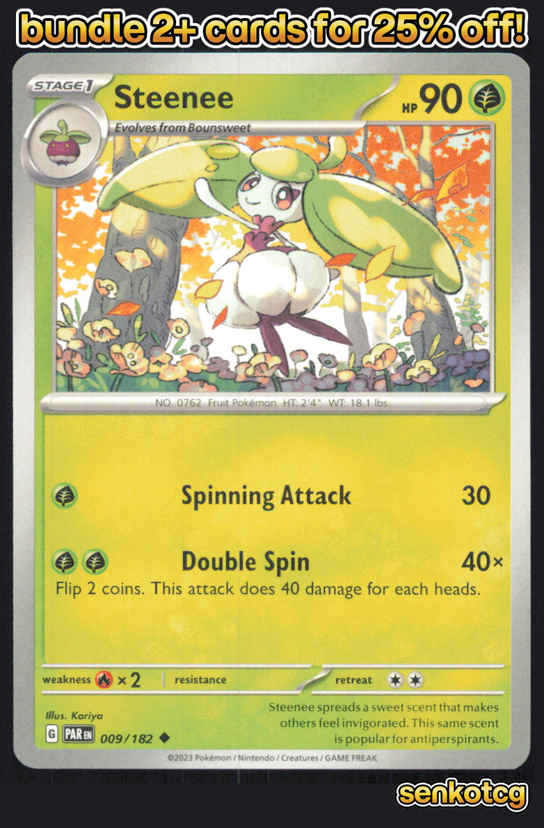 🎴 Steenee 009/182 Uncommon Paradox Rift NM