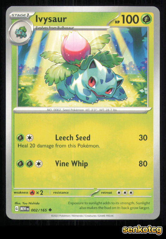 🎴 Ivysaur 002/165 151 NM 🎨 Nishida