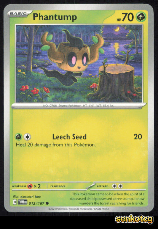 🎴 Phantump 012/167 Common Twilight Masquerade NM