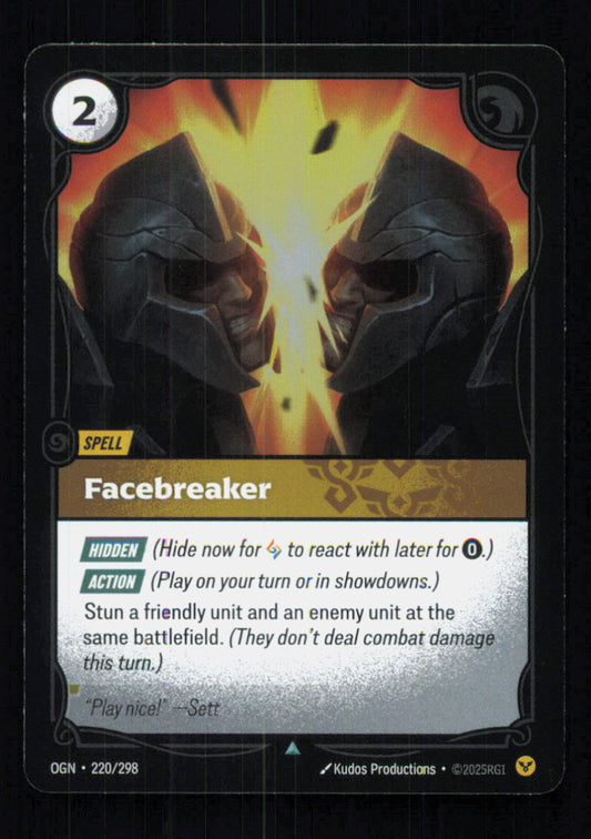 🎴 Facebreaker 220/298 Uncommon Foil OGN Origins NM