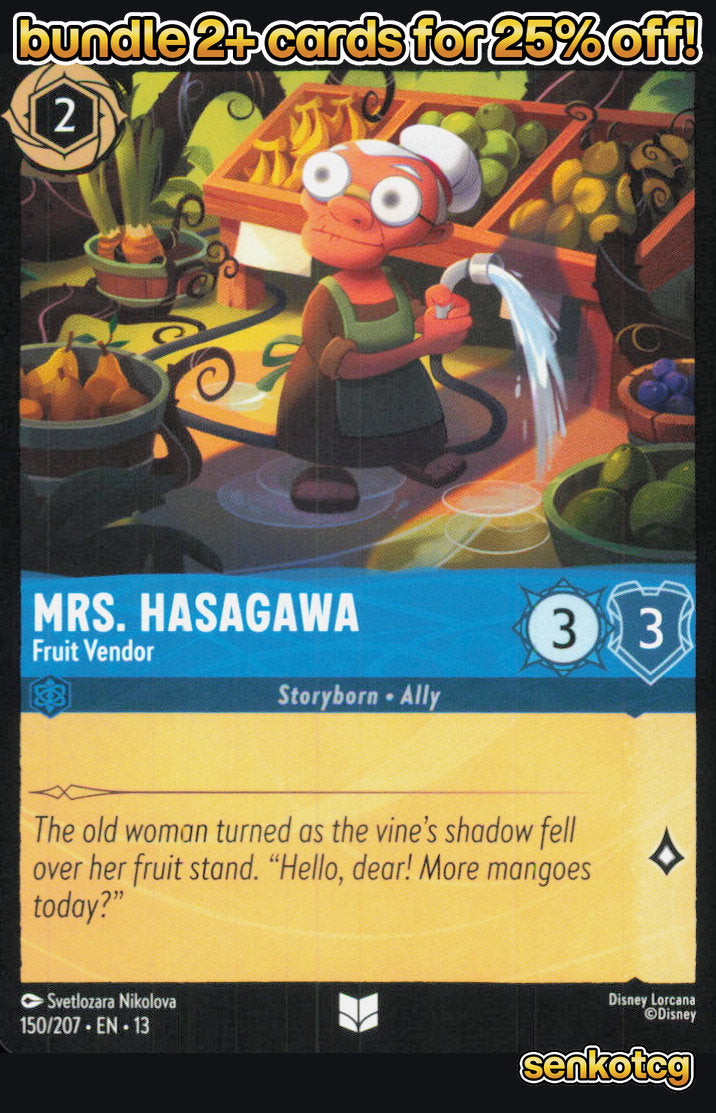 🎴 Mrs. Hasagawa - Fruit Vendor 150/204 Uncommon Attack of the Vine! NM