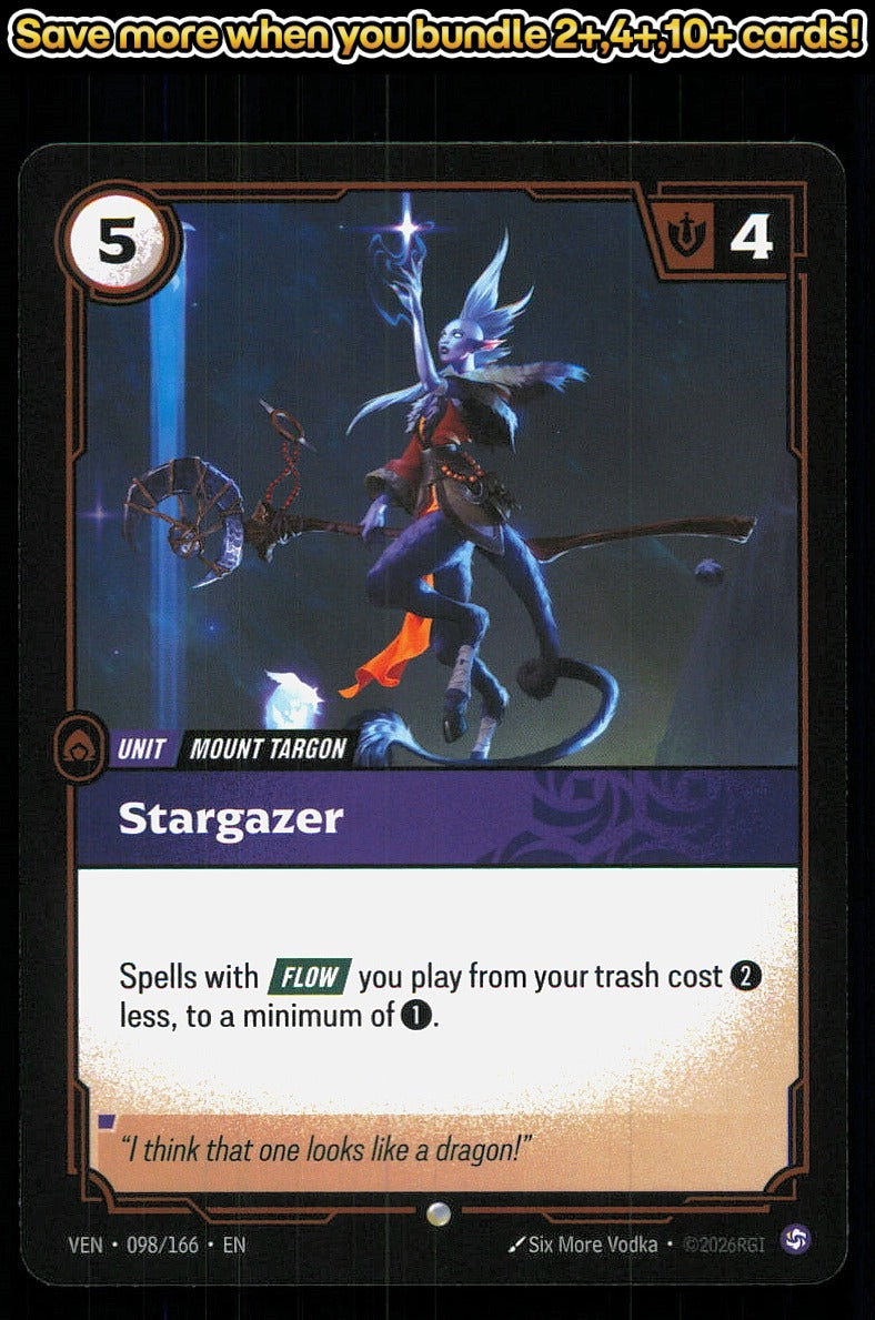 🎴 Stargazer 098/166 Common Vendetta NM 🎨 Vodka