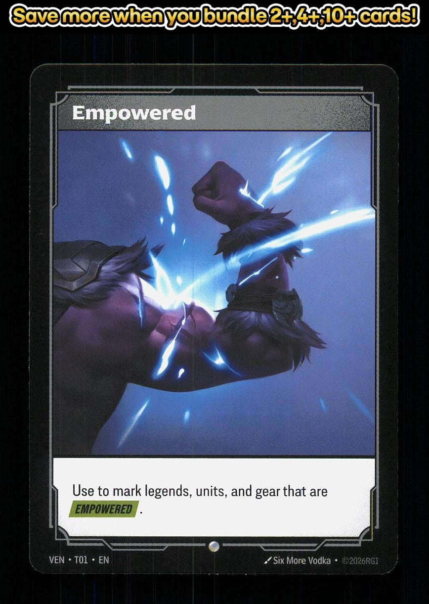 🎴 Empowered // Gold T01 // T02 Common Vendetta NM 🎨 Productions
