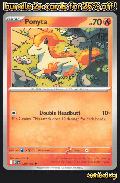 🎴 Ponyta 029/182 Common Destined Rivals NM