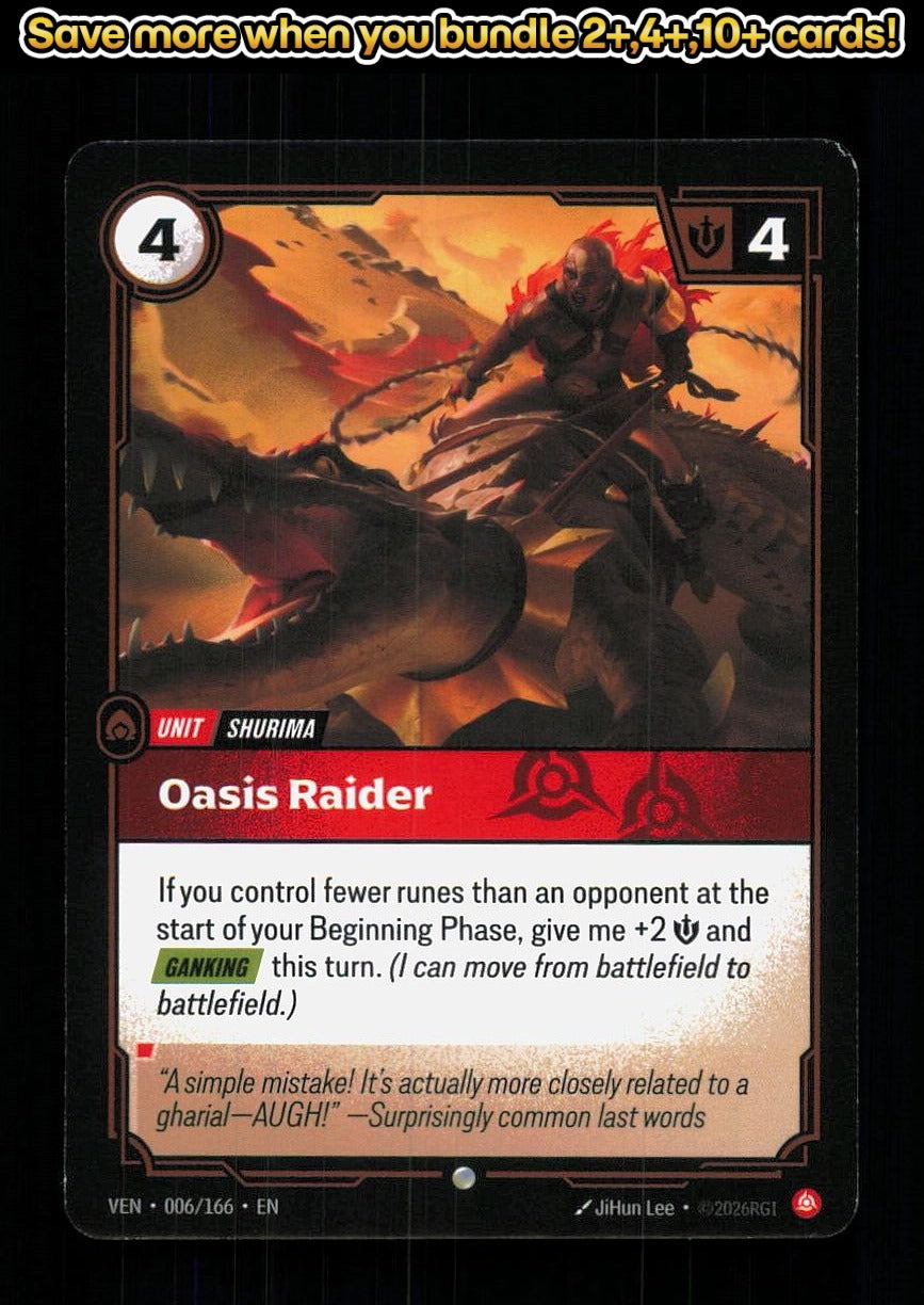🎴 Oasis Raider 006/166 Common Vendetta NM 🎨 Lee