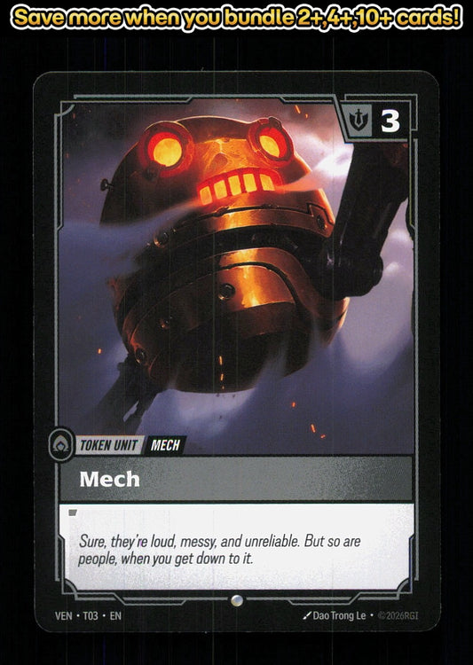 🎴 Mech // Recruit T03 // T04 Common Vendetta NM 🎨 Vodka
