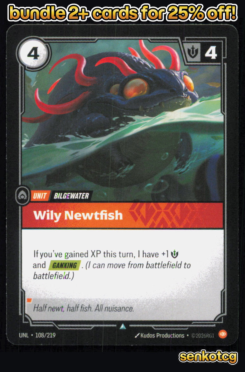 🎴 Wily Newtfish 108/219 Uncommon Unleashed NM