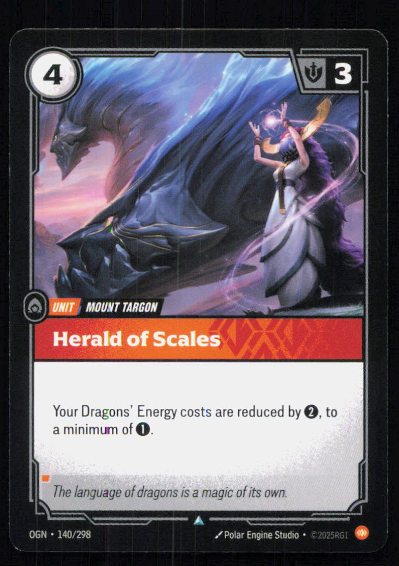 🎴 Herald of Scales 140/298 Uncommon OGN Origins NM