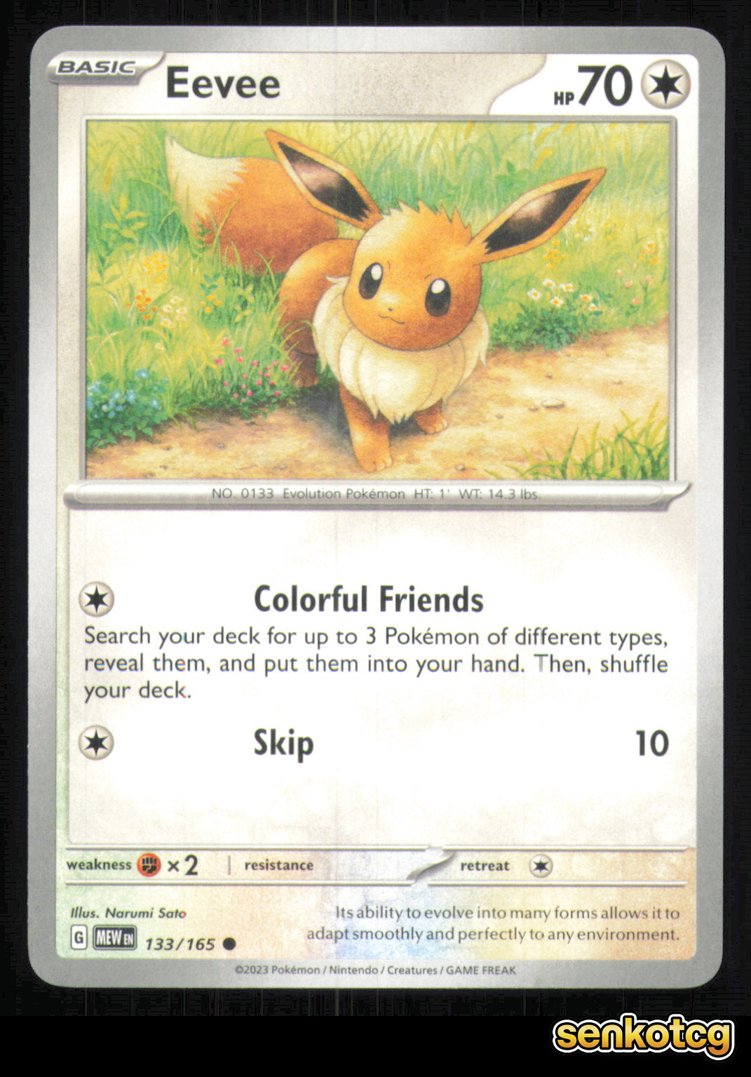 🎴 Eevee 133/165 151 NM 🎨 Sato