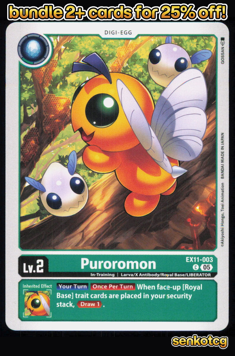 🎴 Puroromon EX11-003 C Common Dawn of Liberator NM