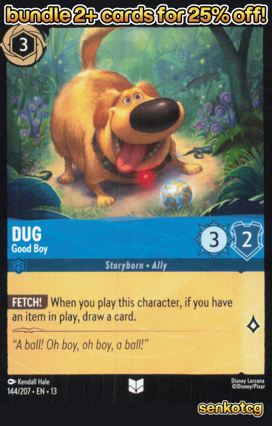 🎴 Dug - Good Boy 144/204 Uncommon Attack of the Vine! NM