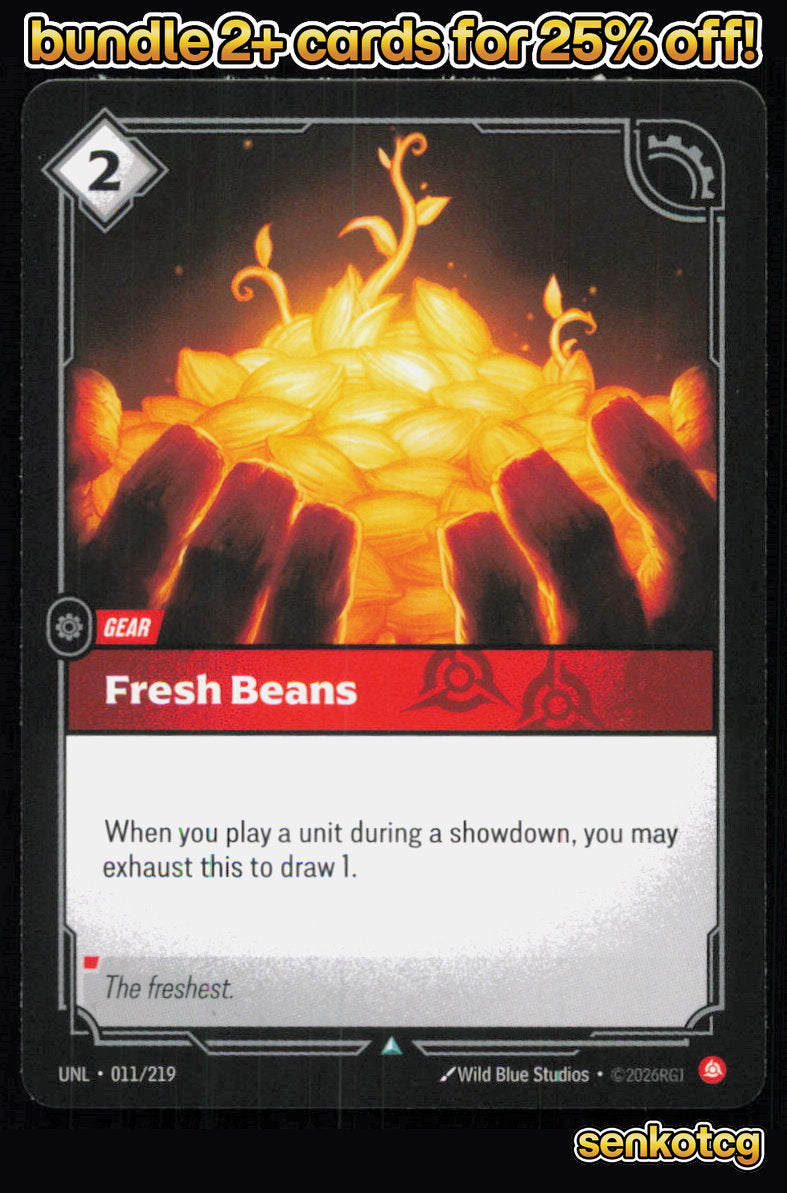 🎴 Fresh Beans 011/219 Uncommon Unleashed NM