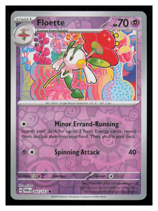 🎴 Floette 087/167 Reverse Holo Twilight Masquerade NM 🎨 mingo