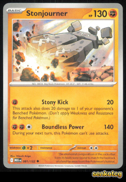 🎴 Stonjourner 081/132 Uncommon Mega Evolution NM