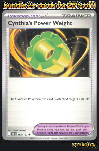 🎴 Cynthia's Power Weight 162/182 Uncommon Destined Rivals NM