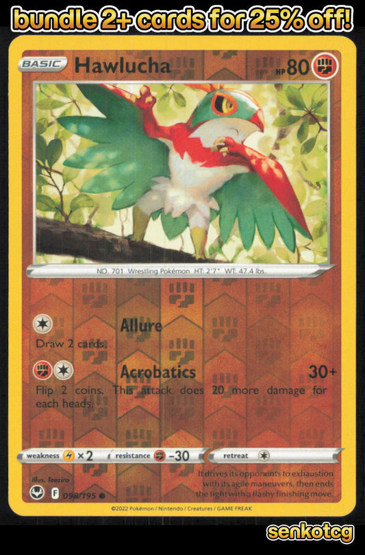 🎴 Hawlucha 098/195 Common Silver Tempest NM