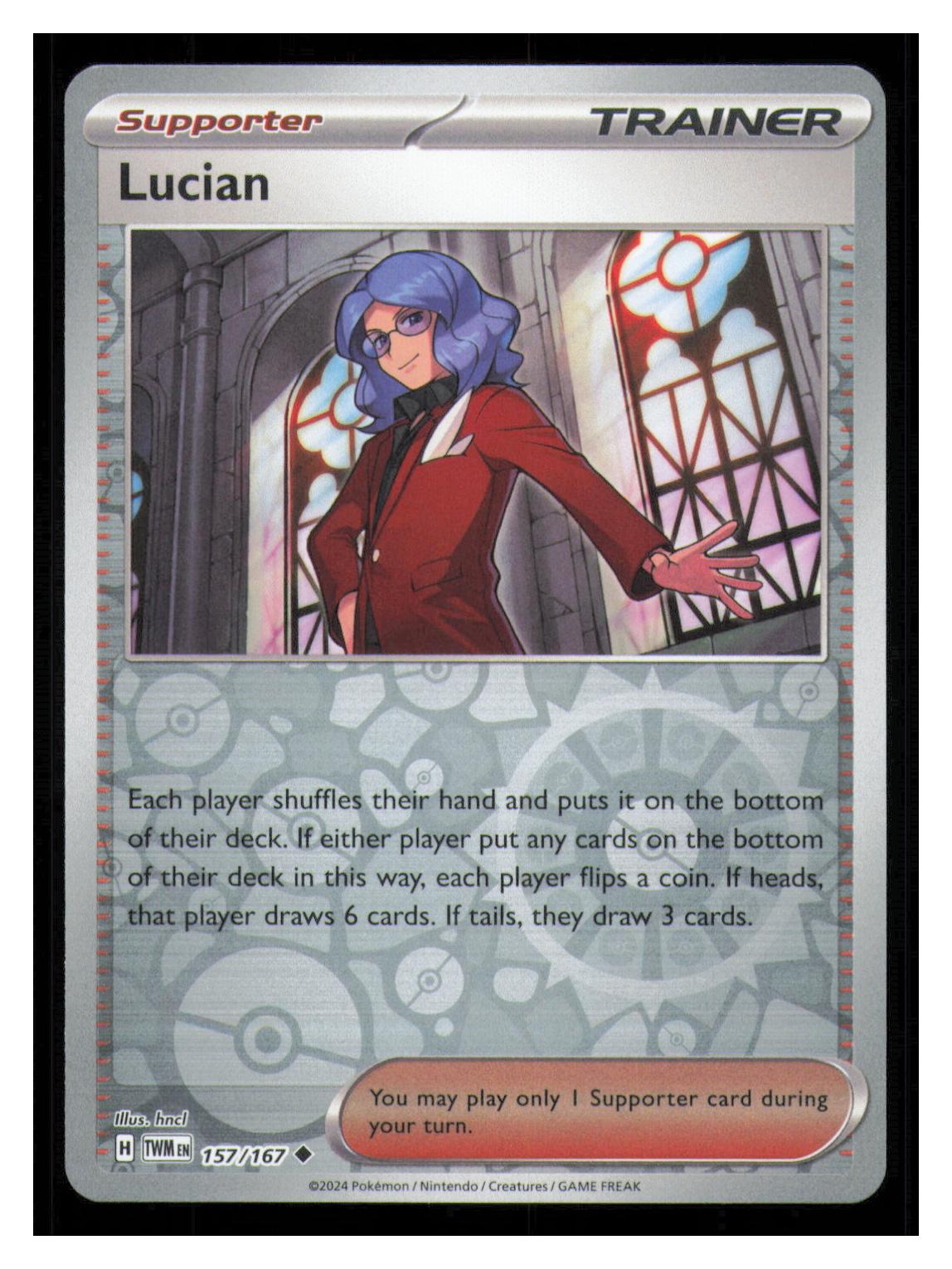 🎴 Lucian 157/167 Reverse Holo Twilight Masquerade NM 🎨 hncl