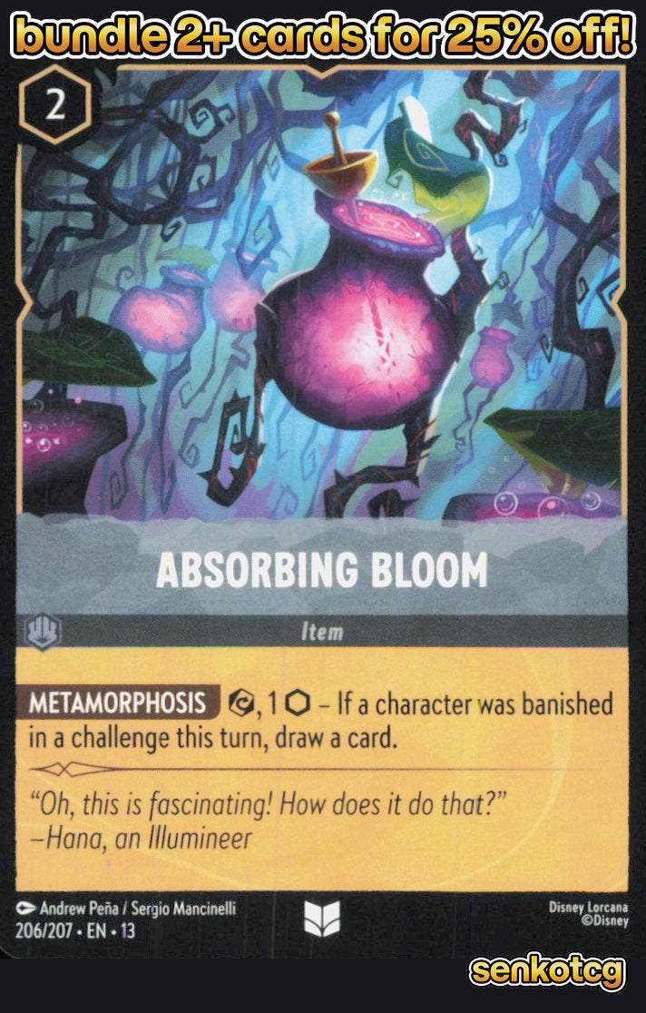 🎴 Absorbing Bloom 206/204 Uncommon Attack of the Vine! NM