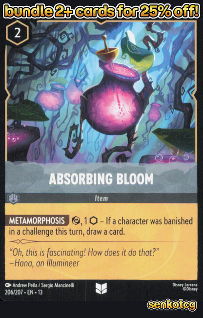 🎴 Absorbing Bloom 206/204 Uncommon Attack of the Vine! NM