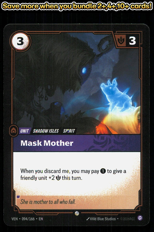 🎴 Mask Mother 094/166 Common Vendetta NM 🎨 Studios