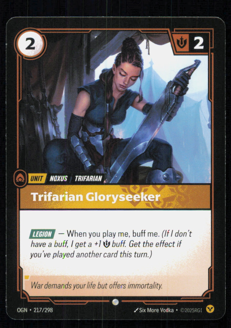 🎴 Trifarian Gloryseeker 217/298 Common OGN Origins NM