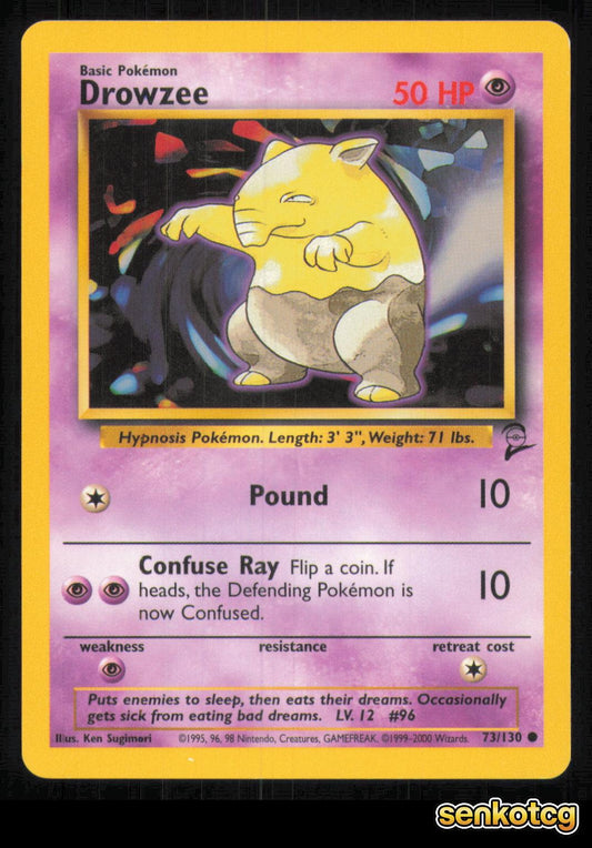 🎴 Drowzee 73/130 Base Set 2 LP 🎨 Sugimori
