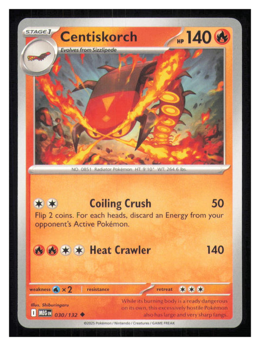 🎴 Centiskorch 030/132 Uncommon Mega Evolution NM