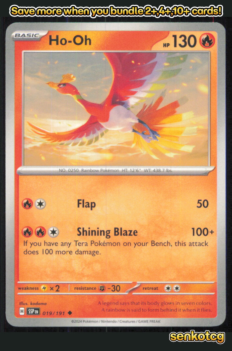 🎴 Ho-Oh 019/191 Uncommon Surging Sparks NM 🎨 kodama