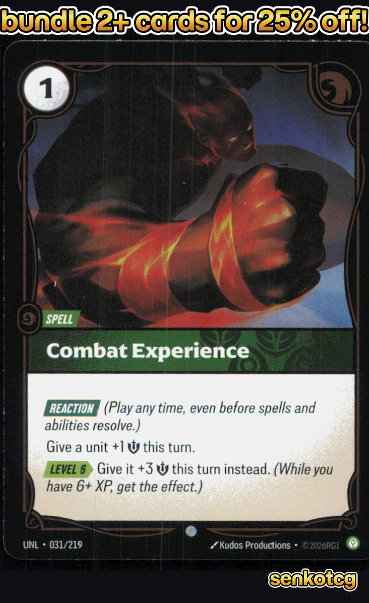 🎴 Combat Experience 031/219 Common Foil Unleashed NM