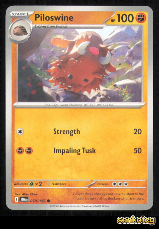 🎴 Piloswine 078/159 Journey Together NM 🎨 Chen
