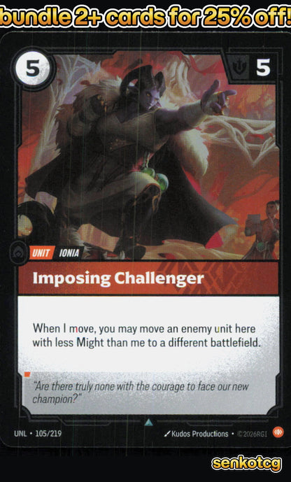 🎴 Imposing Challenger 105/219 Uncommon Foil Unleashed NM