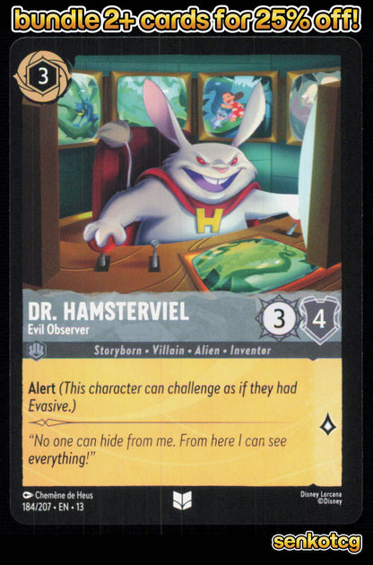 🎴 Dr. Hamsterviel - Evil Observer 184/204 Uncommon Attack of the Vine! NM