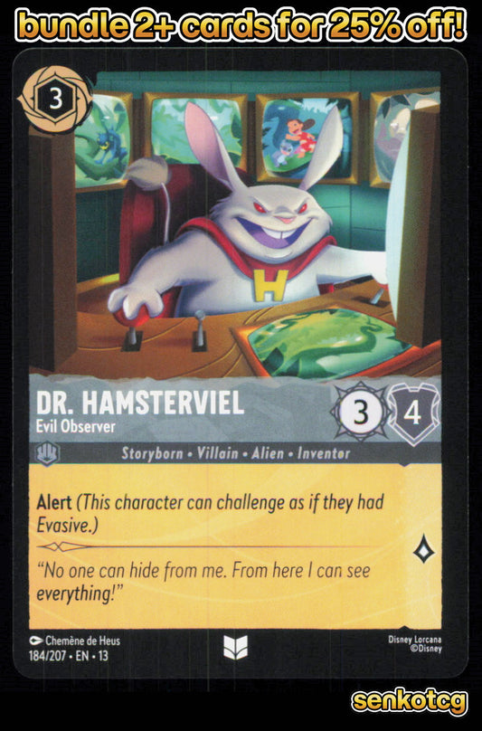 🎴 Dr. Hamsterviel - Evil Observer 184/204 Uncommon Attack of the Vine! NM