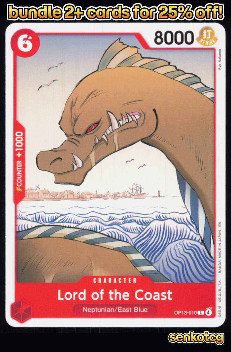 🎴 Lord of the Coast OP13-010 Common Carrying On His Will NM