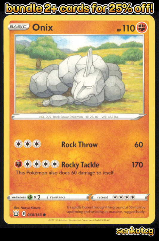 🎴 Onix 068/163 Common Battle Styles NM