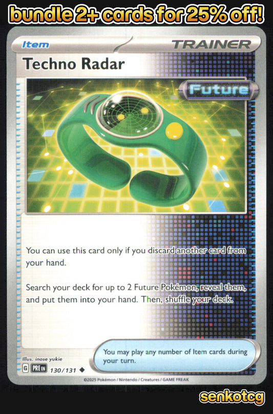 🎴 Techno Radar 130/131 Uncommon Prismatic Evolutions NM 🎨 yukie