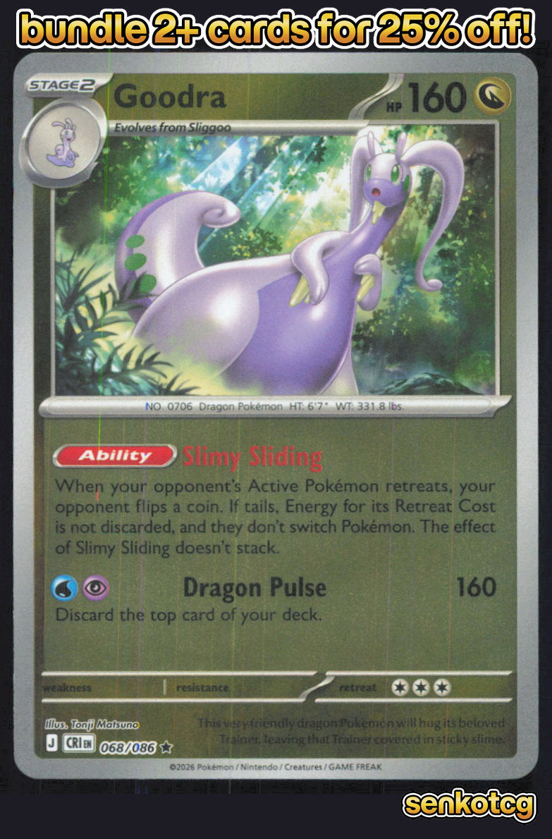 🎴 Goodra 068/086 Rare Holo Chaos Rising NM 🎨 Matsuno