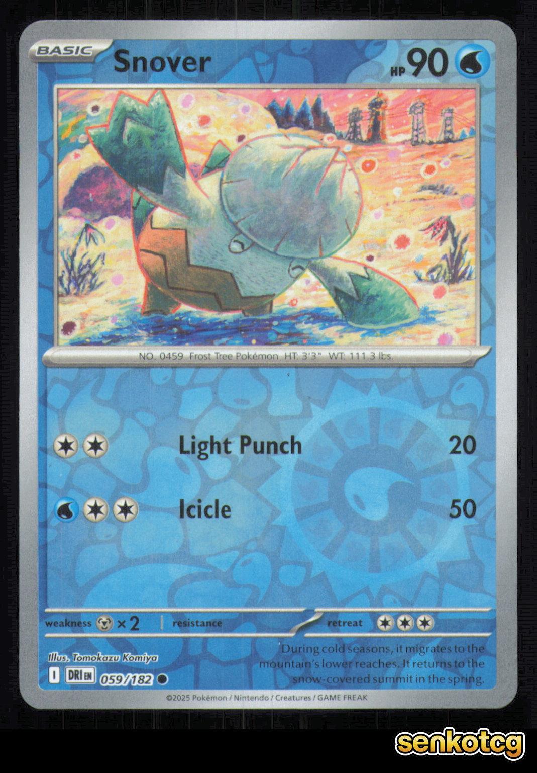 🎴 Snover 059/182 Reverse Holo Destined Rivals NM 🎨 Komiya